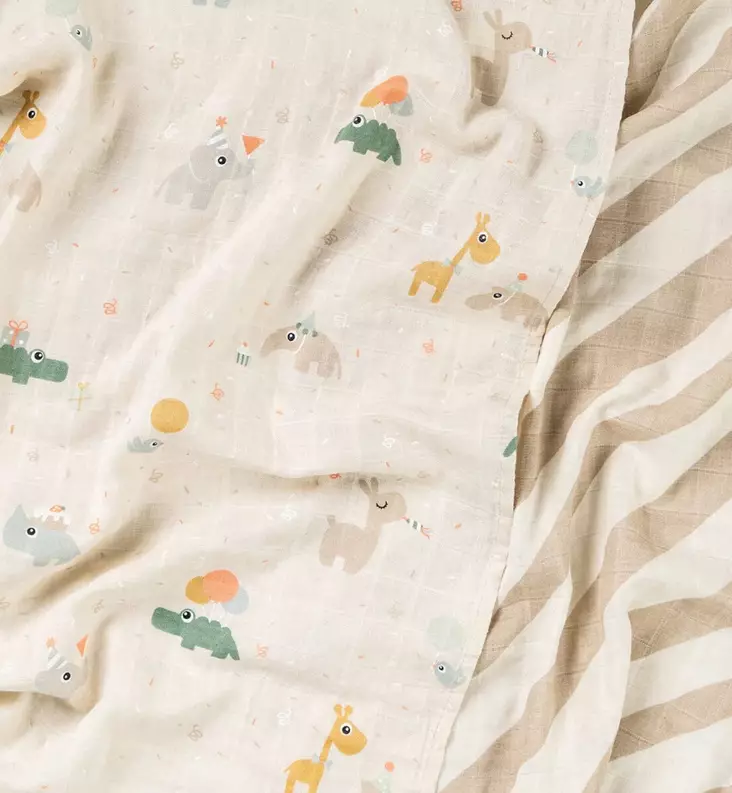 Done by Deer Harso 65x65 cm, 2-pack celebration sand wauva - Harsot ja kuolalaput - 3063109 - 1