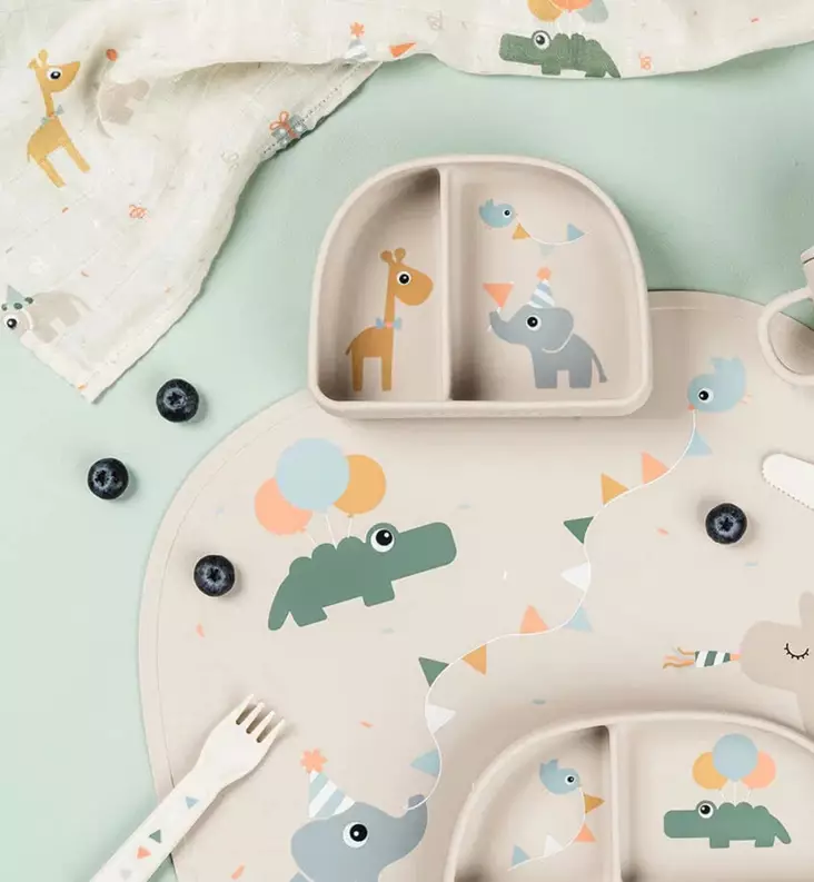 Done by Deer Stick&Stay Lasten Imukupillinen ja lokerollinen kulho/syvä lautanen wauva - Lasten imukuppilautaset - 1869649 - 1