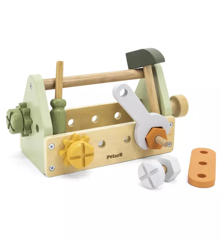 PolarB Lasten työkalusetti työkalupakilla wauva - Kotileikit ja mielikuvitusleikit - 294949 - 1