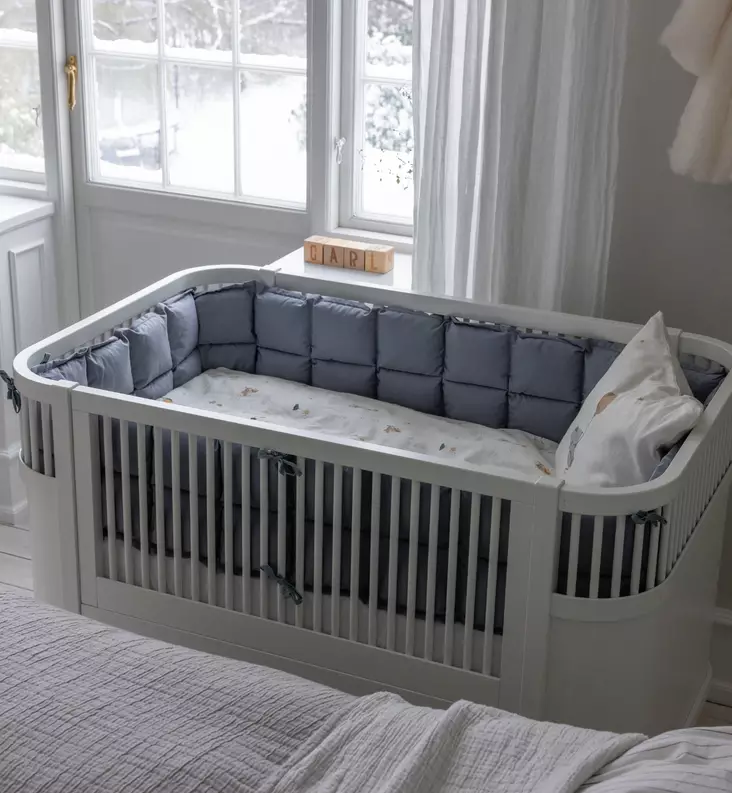 Sebra Pinnasängyn reunapehmuste Kapok, 360 cm dusty blue wauva - Pinnasängyn reunapehmusteet ja patjat - 100430029 - 1