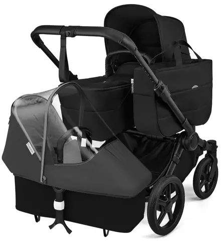 Bugaboo Donkey 6 Lastenvaunujen Starttipaketti Sadesuojalla heritage black wauva - Yhdistelmävaunut - 100370002-PSA - 1