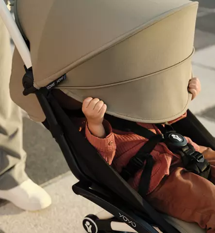 Stokke Yoyo3  Matkarattaat valkoisella rungolla Taupe wauva - Matkarattaat - 646001-PTA - 2