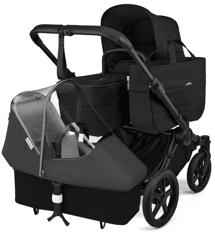 Bugaboo Donkey 6 Lastenvaunujen Starttipaketti Sadesuojalla heritage black wauva - Yhdistelmävaunut - 100370002-PSA - 1