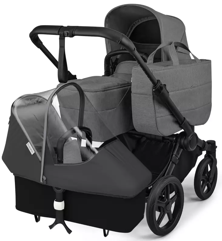 Bugaboo Donkey 6 Lastenvaunujen Starttipaketti Sadesuojalla moon grey wauva - Yhdistelmävaunut - 100370004-PSA - 1