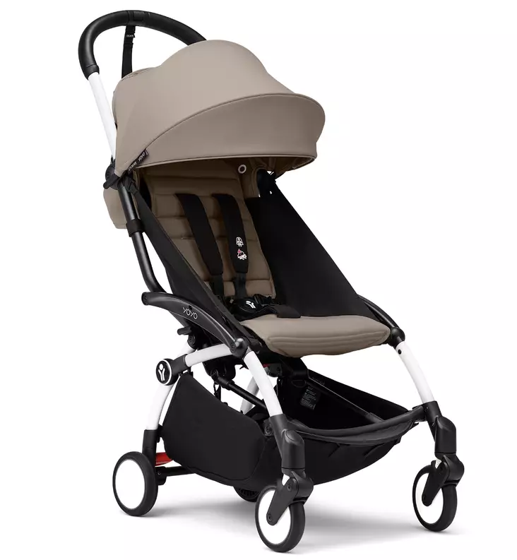 Stokke Yoyo3  Matkarattaat valkoisella rungolla Taupe wauva - Matkarattaat - 646001-PTA - 1