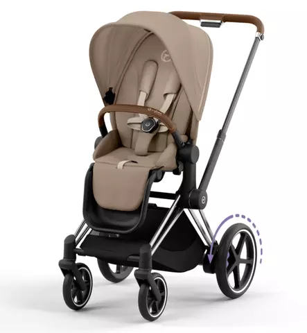 Cybex ePriam4 Sähköavusteiset Lastenrattaat cozy beige chrome brown wauva - Lastenrattaat - 521002349-RCB - 1