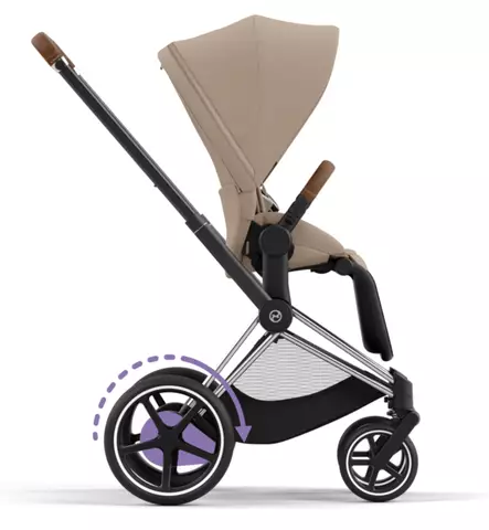 Cybex ePriam4 Sähköavusteiset Lastenrattaat cozy beige chrome brown wauva - Lastenrattaat - 521002349-RCB - 2
