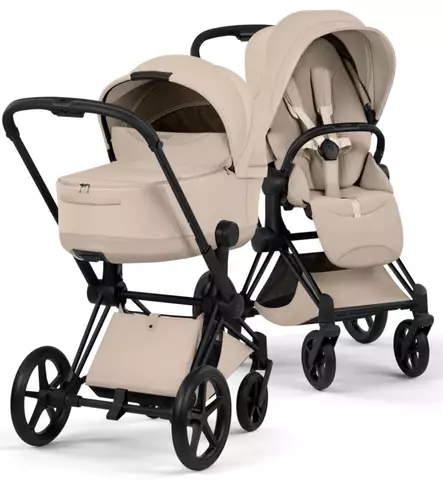 Cybex Priam Style Lastenvaunut matt black cozy beige wauva - Yhdistelmävaunut - 526000211-PYCB - 1