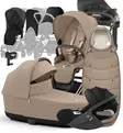 Cybex ePriam 4 Lastenvaunujen Starttipaketti lisävarusteilla cozy beige wauva - Yhdistelmävaunut - 521002373-PLVCB - 1