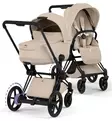 Cybex ePriam Style Sähköavusteiset Lastenvaunut matt black cozy beige wauva - Yhdistelmävaunut - 526000243-PYCB - 1