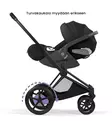 Cybex ePriam Style Sähköavusteiset Lastenvaunut matt black sepia black wauva - Yhdistelmävaunut - 526000243-PYMB - 12