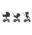 Cybex ePriam Style Sähköavusteiset Lastenvaunut rose gold sepia black wauva - Yhdistelmävaunut - 526000255-PYSB - 14
