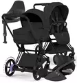 Cybex ePriam Style Sähköavusteiset Lastenvaunut Starttipaketti Cloud T turvakaukalolla ja jalustalla matt black sepia black wauva - Yhdistelmävaunut - 526000243SPYSB - 1