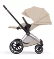 Cybex Priam Style Lastenvaunujen Starttipaketti Cloud T turvakaukalolla ja jalustalla chrome brown cozy beige wauva - Yhdistelmävaunut - 526000201SPYCB - 7