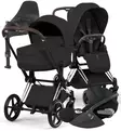 Cybex Priam Style Lastenvaunujen Starttipaketti Cloud T turvakaukalolla ja jalustalla chrome brown sepia black wauva - Yhdistelmävaunut - 526000201SPYSB - 1