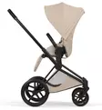 Cybex Priam Style Lastenvaunujen Starttipaketti Cloud T turvakaukalolla ja jalustalla matt black cozy beige wauva - Yhdistelmävaunut - 526000211SPYCB - 6