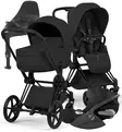 Cybex Priam Style Lastenvaunujen Starttipaketti Cloud T turvakaukalolla ja jalustalla matt black sepia black wauva - Yhdistelmävaunut - 526000211SPYSB - 1