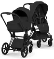 Cybex Priam Style Lastenvaunujen Starttipaketti Cloud T turvakaukalolla ja jalustalla matt black sepia black wauva - Yhdistelmävaunut - 526000211SPYSB - 3