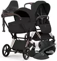Cybex Priam Style Lastenvaunujen Starttipaketti Cloud T turvakaukalolla ja jalustalla rosegold black wauva - Yhdistelmävaunut - 526000221SPYSB - 1