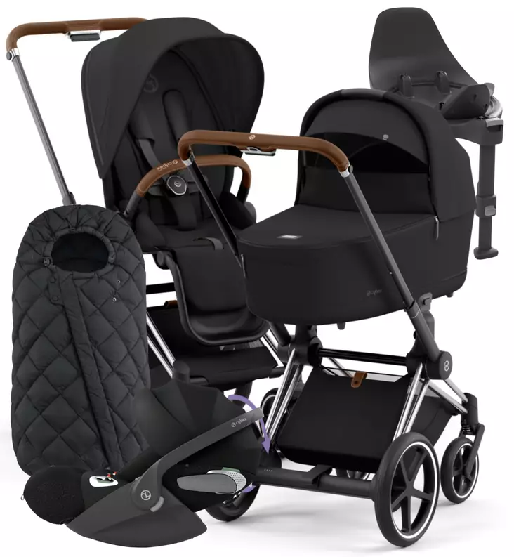 Cybex ePriam 4 Lastenvaunujen Starttipaketti turvakaukalolla ja jalustalla + Snøgga lämpöpussi wauva - Vaunujen Starttipaketit - 521002349-SNPSB - 1