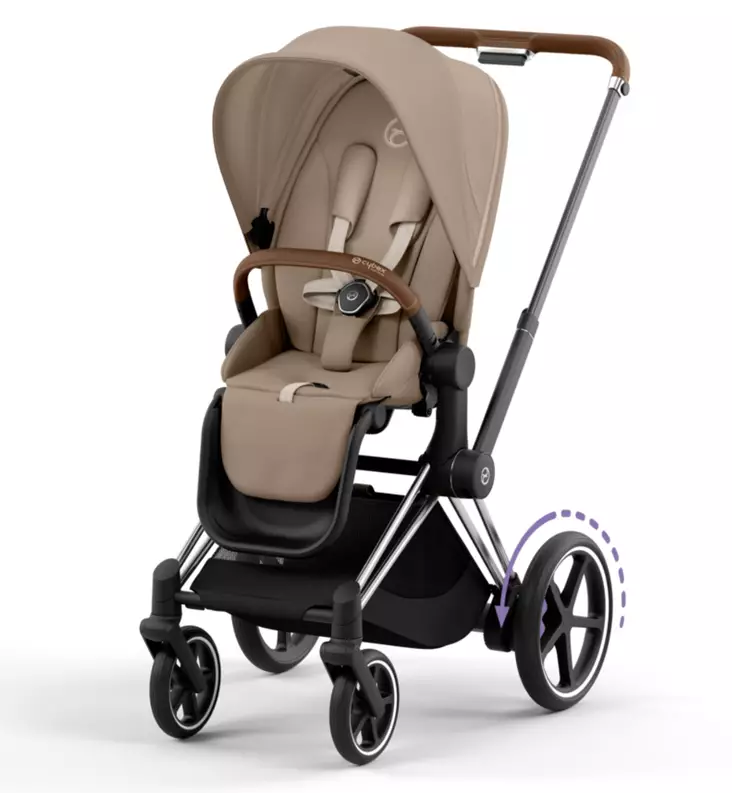 Cybex ePriam4 Sähköavusteiset Lastenrattaat cozy beige chrome brown wauva - Lastenrattaat - 521002349-RCB - 1