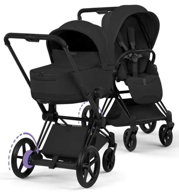 Cybex ePriam Style Sähköavusteiset Lastenvaunut matt black sepia black wauva - Yhdistelmävaunut - 526000243-PYMB - 1