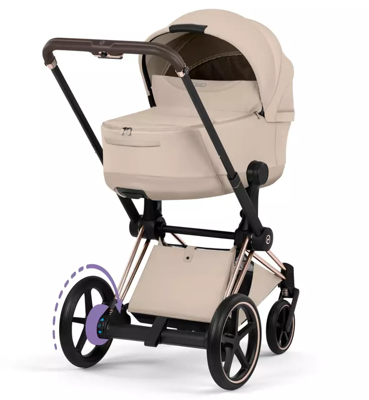 Cybex ePriam Style Sähköavusteiset Lastenvaunut rose gold cozy beige wauva - Yhdistelmävaunut - 526000255-PYCB - 1