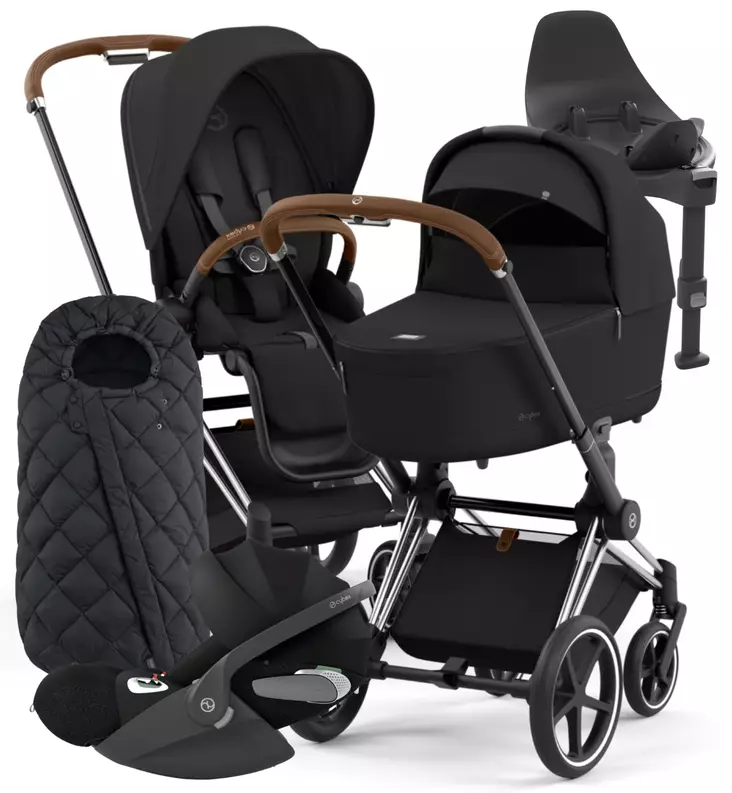 Cybex Priam 4 Lastenvaunujen Starttipaketti turvakaukalolla ja jalustalla + Snøgga lämpöpussi wauva - Vaunujen Starttipaketit - 521002319-SPSB - 1