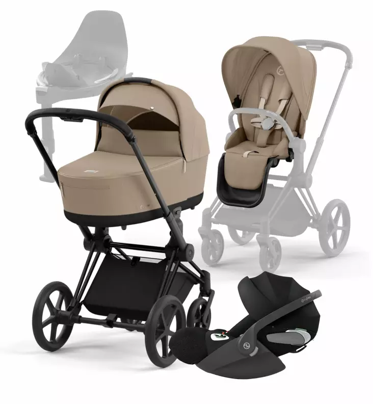 Cybex Priam4 Starttipaketti yhdistelmÃ¤vaunut turvakaukalo jalusta cozy beige wauva - Yhdistelmävaunut - 521002331-SPCB - 100