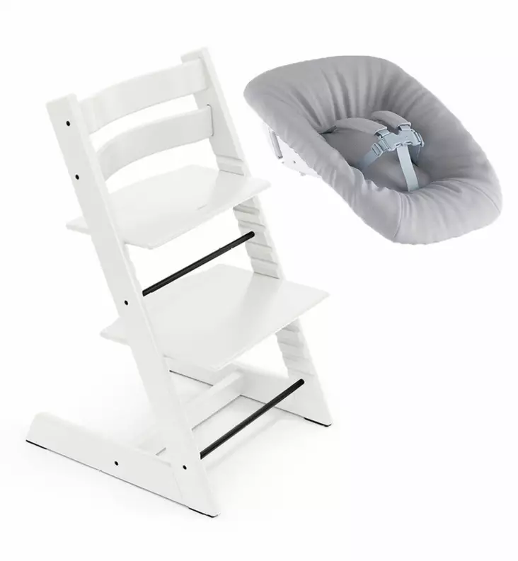 Stokke Tripp Trapp syöttötuoli newbornset vastasyntyneelle White Wauva - Syöttötuolit - 100107-KNB - 1