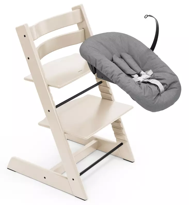 Stokke Tripp Trapp tuoli + Newborn Set Starttipaketti vanilla white wauva - Syöttötuolit - 100142-PNB - 1