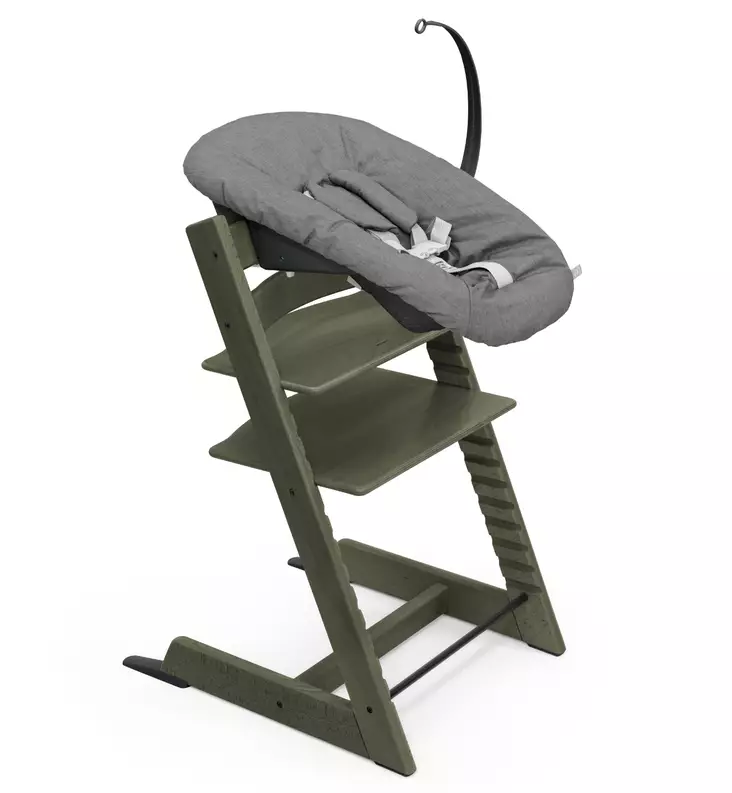 Stokke Tripp Trapp tuoli + Newborn Set Starttipaketti marble green wauva - Syöttötuolit - 100145-PNB - 1