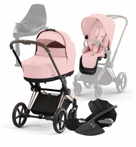 Cybex_Priam4_Starttipaketti_PeachPink_RoseGold_CloudT_BasaeT_wauva - Yhdistelmävaunut - 521002337-SPROGOPC - 1