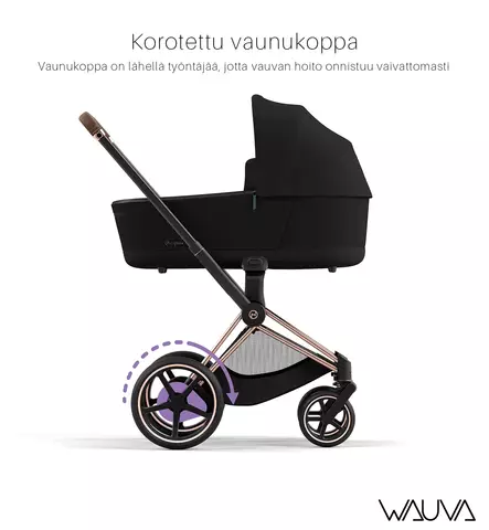 Cybex_ePriam4_Starttipaketti_PeachPink_MattBlack_CloudT_BaseT_wauva - Yhdistelmävaunut - 521002365-SPMABLPC - 101