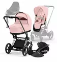 Cybex_ePriam_Starttipaketti_PeachPink_ChromeBLack_CloudT_baseT_Wauva - Yhdistelmävaunut - 521002357-SPCHBLPC - 70