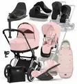 Cybex_Priam4_AllinOne_Starttipaketti_PeachPink_ChromeBlack_CloudT_BaseT_wauva - Yhdistelmävaunut - 521002325-APCHBLPC - 80