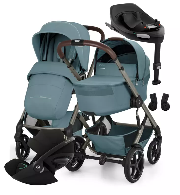 Cybex Talos S Lux Lastenvaunujen Starttipaketti Cloud G3 turvakaukalolla ja jalustalla stormy blue wauva - Yhdistelmävaunut - 526001731-PC - 1