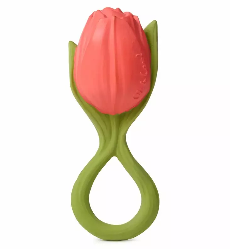 Oli&Carol tulppaani purulelu kylpylelu vastuullinen ekologinen eettinen wauva - Purulelut - L-TULIP-RED - 1