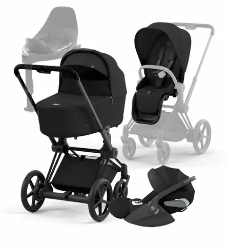 Cybex_ePriam4_Starttipaketti_SepiaBlack_MattBlack_CloudT_BaseT_wauva - Yhdistelmävaunut - 521002365-SPMABLSE - 100