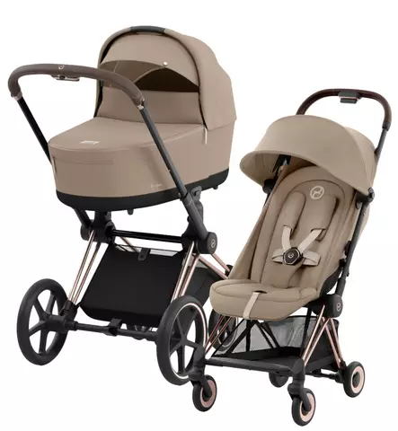 Cybex Priam 4 Lastenvaunut & Coya matkarattaat Starttipaketti cozy beige wauva - Yhdistelmävaunut - 521002337-SPCOYBE - 1
