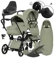 Cybex Priam Style lastenvaunujen All-in-One Starttipaketti sage green matt black wauva - Yhdistelmävaunut - 526000211PALLSAGE - 1