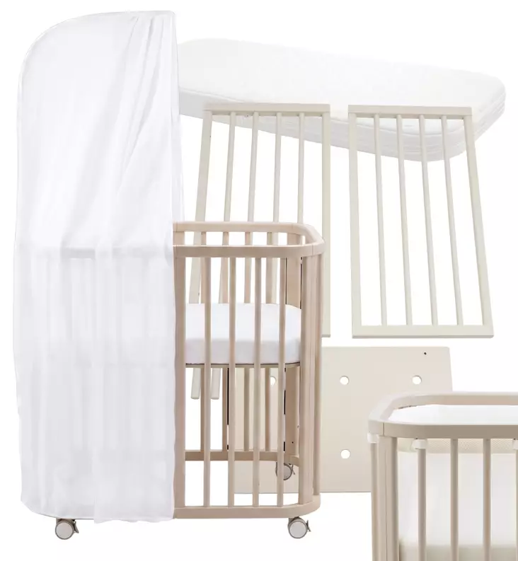 Stokke Nighti Mini All-in-One Starttipaketti Vanilla White wauva - Pinnasängyt ja kehdot - 705402-PALLINONE - 1
