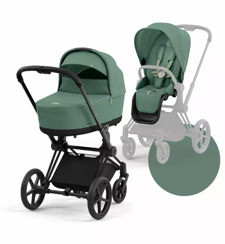 Cybex_Priam_yhdistelmävaunut_LeafGreen_MattBlack_wauva - Yhdistelmävaunut - 521002331-PMABLLE - 50
