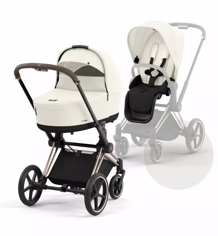 Cybex_Priam4_yhdistelmävaunut_OffWhite_RoseGold_wauva - Yhdistelmävaunut - 521002337-PROGOOF - 1