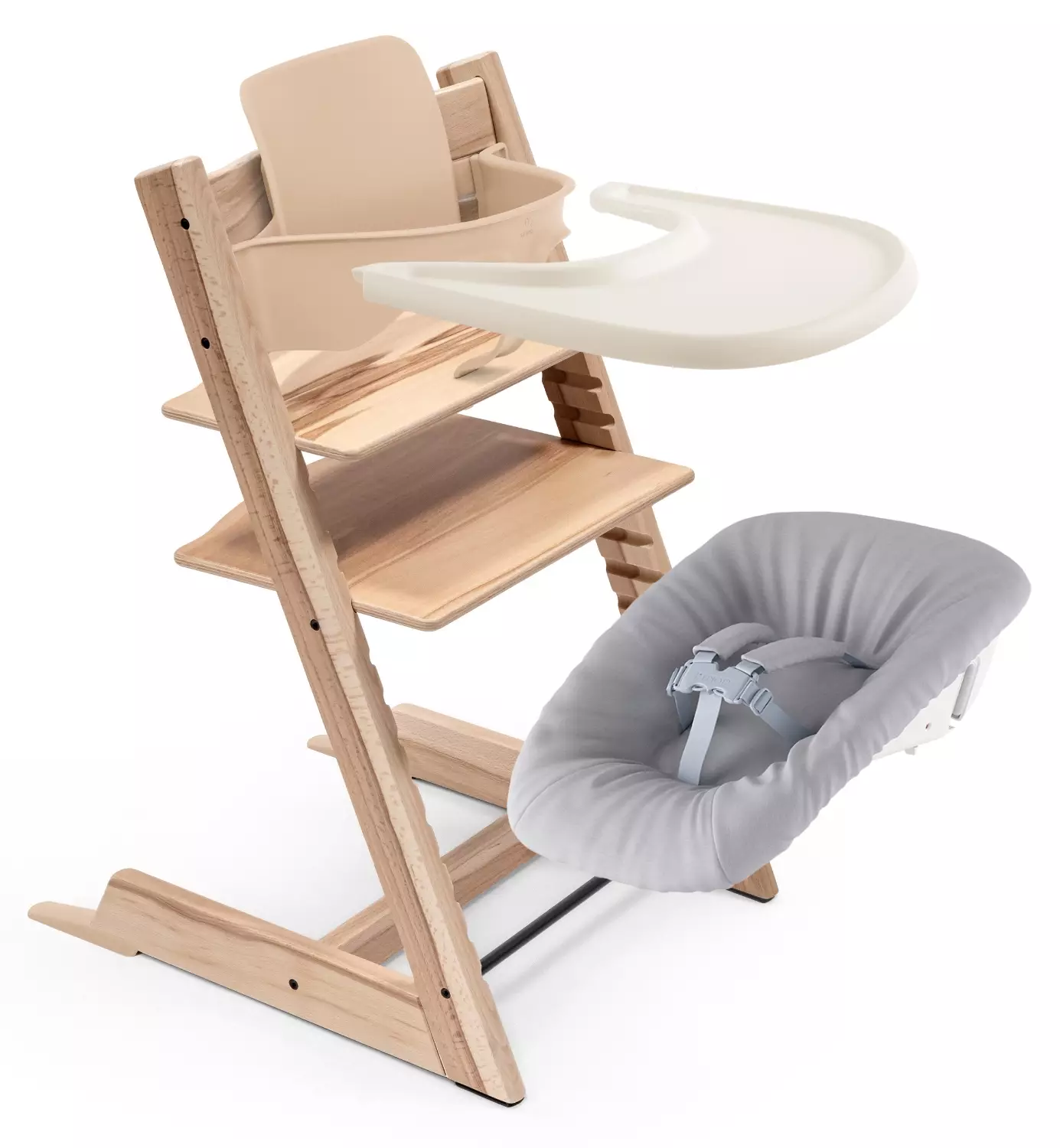 Stokke Tripp Trapp Sy tt tuoli Starttipaketti All in one Wild Wood Grey 