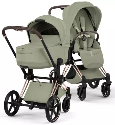 Cybex Priam Style Lastenvaunut rose gold sage green wauva - Yhdistelmävaunut - 526000221-PYSG - 1