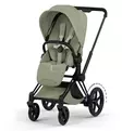 Cybex ePriam Style Sähköavusteiset Lastenvaunut matt black sage green wauva - Yhdistelmävaunut - 526000243-PYSG - 3