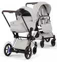 Cybex ePriam Style Sähköavusteiset Lastenvaunut Starttipaketti Cloud T turvakaukalolla ja jalustalla chrome brown city grey wauva - Yhdistelmävaunut - 526000231SPYCG - 3