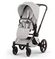 Cybex Priam Style Lastenvaunujen Starttipaketti Cloud T turvakaukalolla ja jalustalla chrome brown city grey wauva - Yhdistelmävaunut - 526000201SPYCG - 4