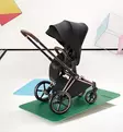 Cybex Priam Style Lastenvaunujen Starttipaketti Cloud T turvakaukalolla ja jalustalla chrome brown city grey wauva - Yhdistelmävaunut - 526000201SPYCG - 58